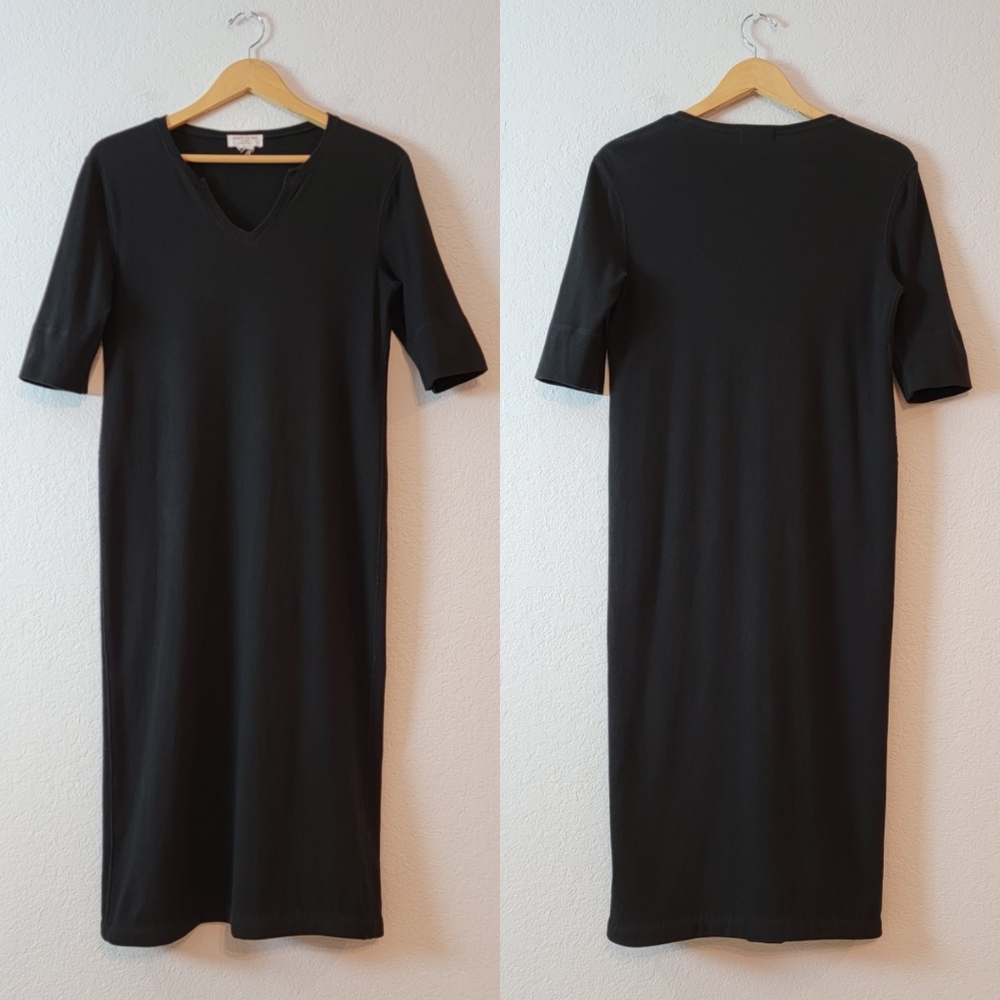 Vintage Black 90s Y2K Grunge Knit Sweater Long Maxi Dress Jones New York